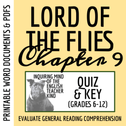 Lord of the flies chapter 9 quiz
